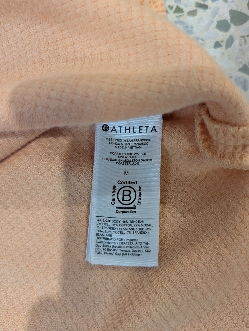 Athleta Coaster Luxe Orange Waffle Knit Sweater - Picture 5 of 7